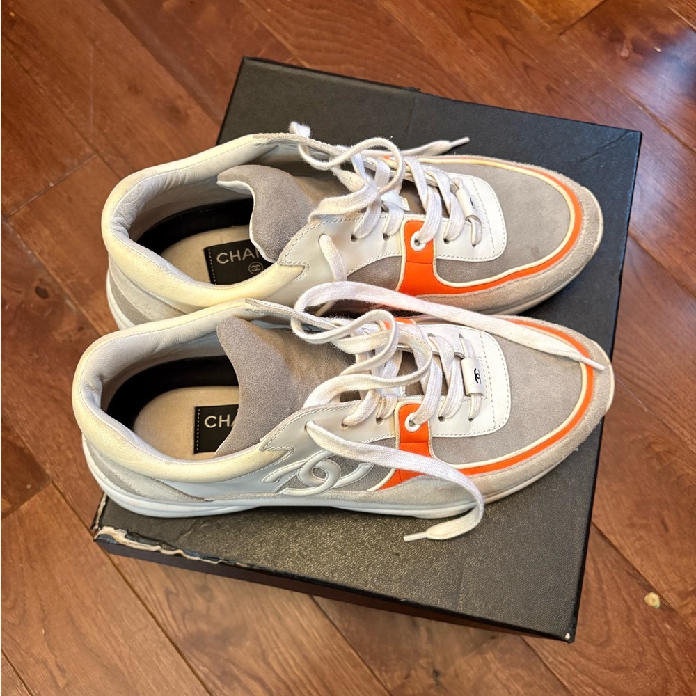 Chanel Leather & Suede Sneakers - Picture 16 of 16